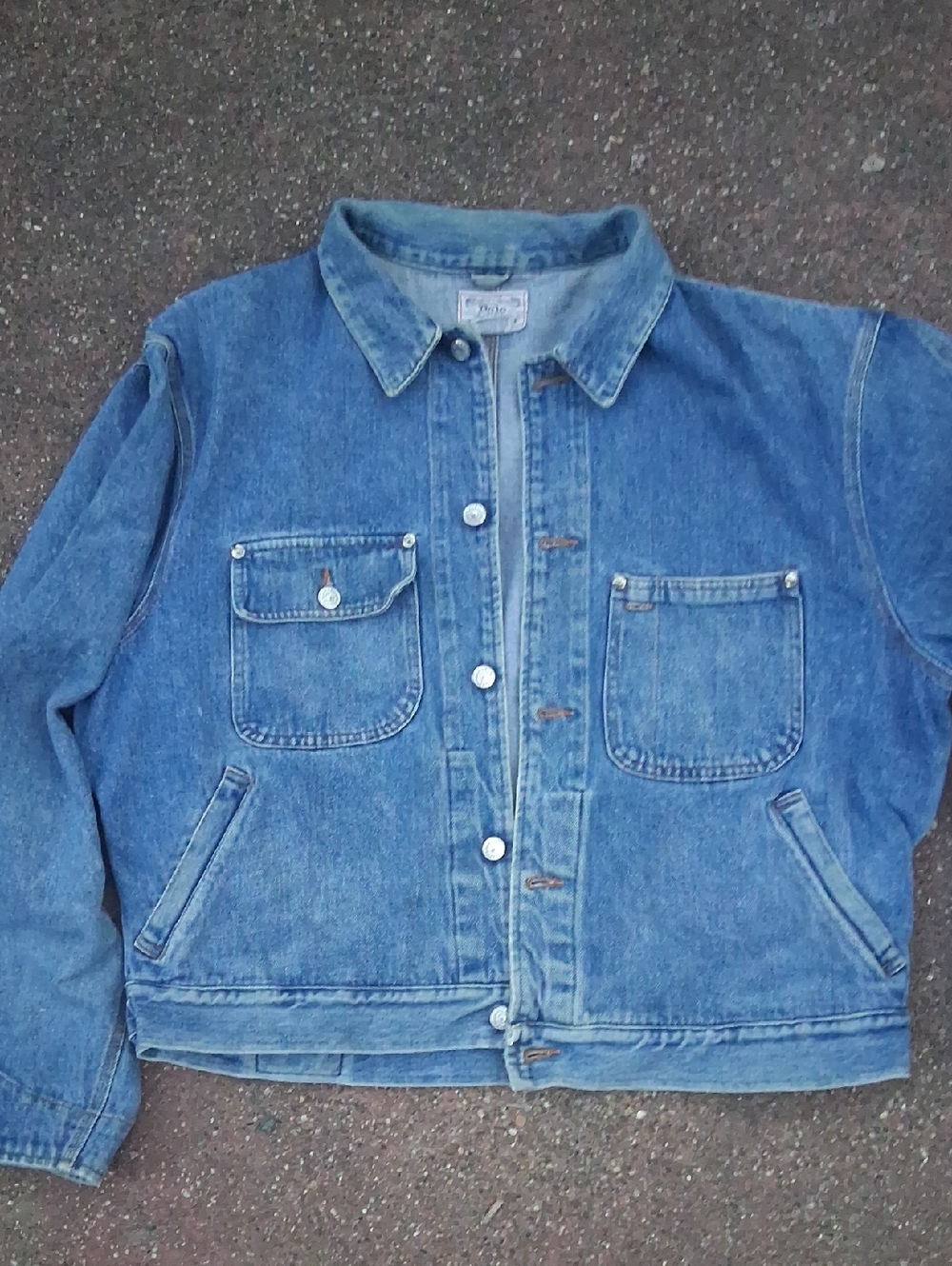 Vintage Early 90s POLO Denim 5 Button Jacket. Medium Dotressing. Will Ft Lke Med